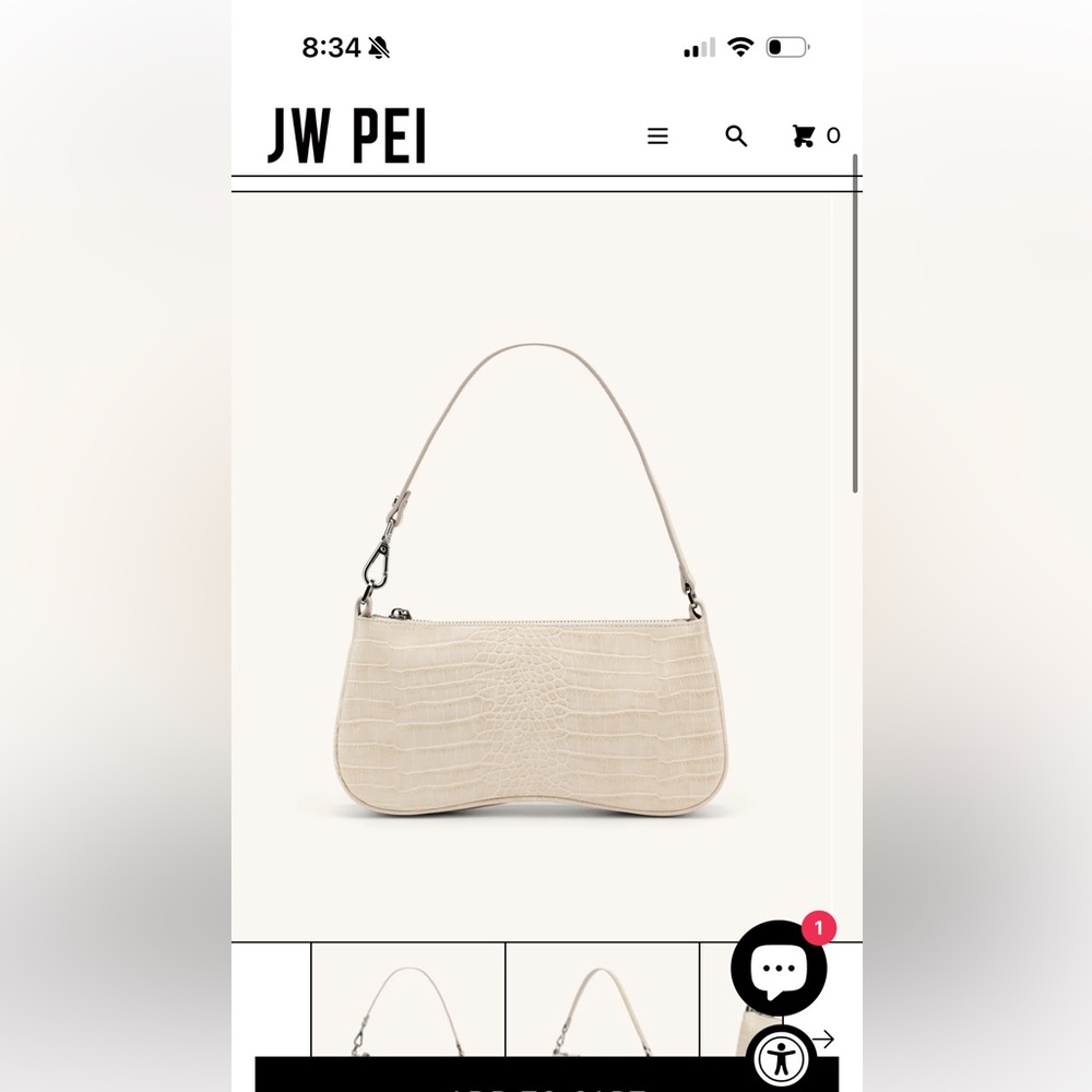 JW PEI bag
White crocodile shoulder bag 
Fair condition . See bag for wear